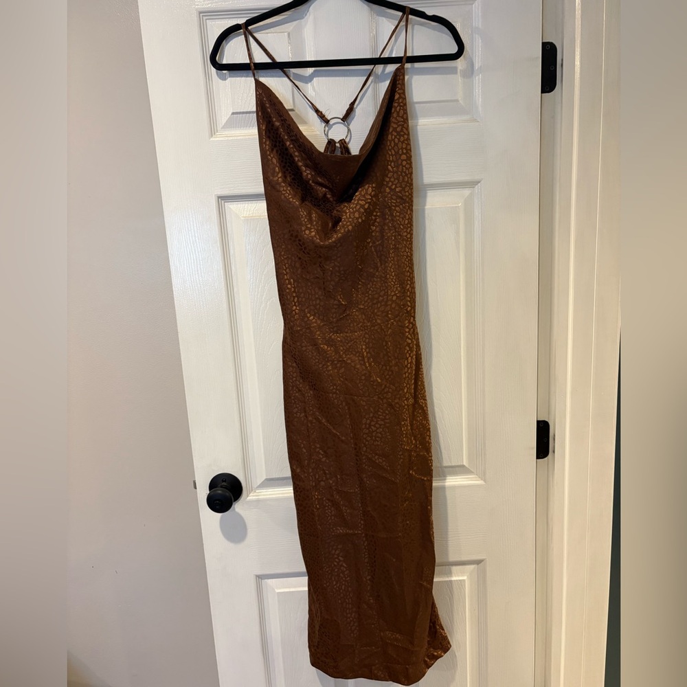 Tags on! Silk Leopard Dress